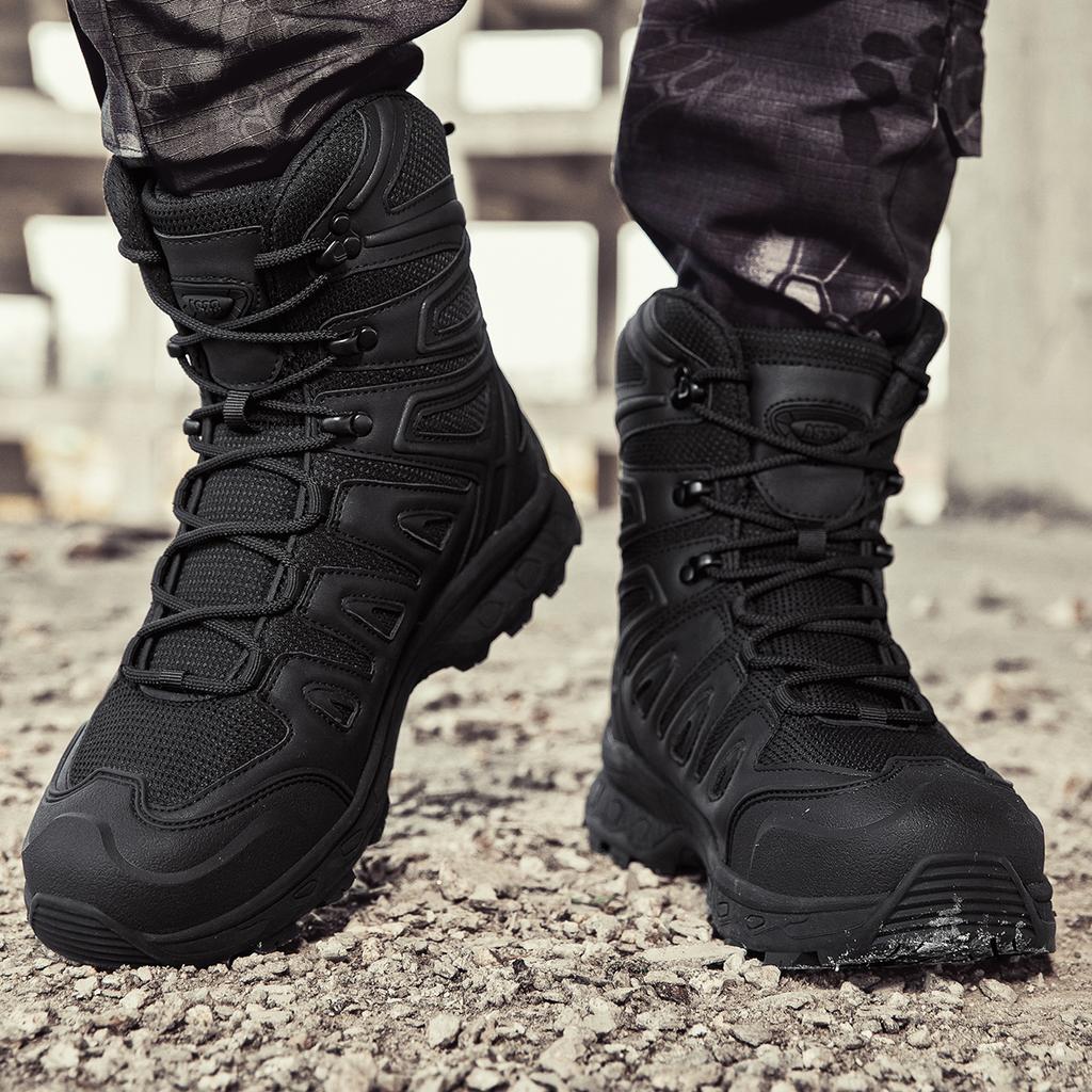 TUINANLE Мужская защитная обувь, рабочие армейские ботинки, дышащая нескользящая походная обувь для скалолазания в пустыне для мужчин