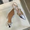 Fashion Heels New Fine Heel Pointy One Line Buckle Sandals Fashion All-Match Bag Head Pointy