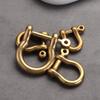 Винтовой соединительный соединитель скоба брелок D-образные скобы кольцо для ключей твердый латунный карабин брелок крючок
