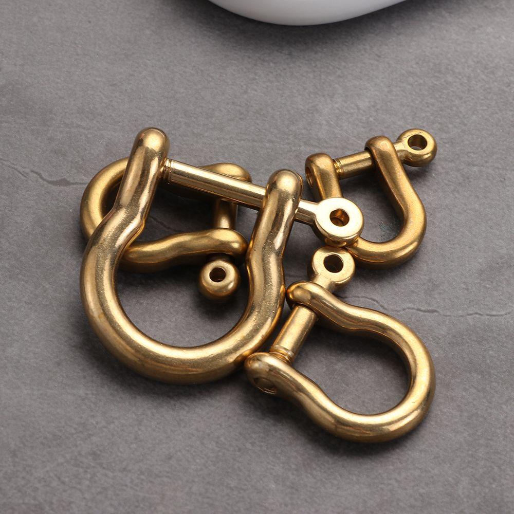 Винтовой соединительный соединитель скоба брелок D-образные скобы кольцо для ключей твердый латунный карабин брелок крючок
