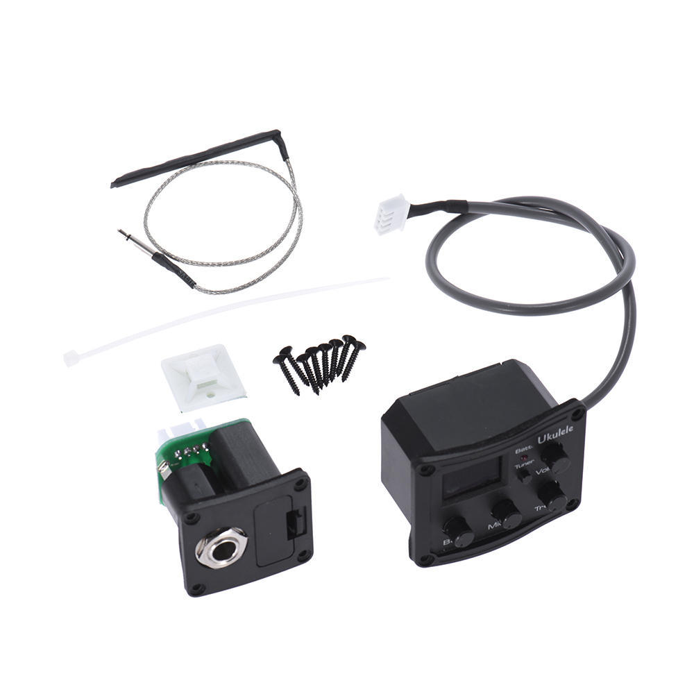 Ukulele Ukelele Uke Piezo Pickup Preamp 3-Band EQ Equalizer Tuner System with LCD Display