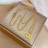 Light Luxury Butterfly Heart Zircon Pendant Necklace Stainless Steel Trendy Geometric Choker Jewelry Party Gifts For Women Girls