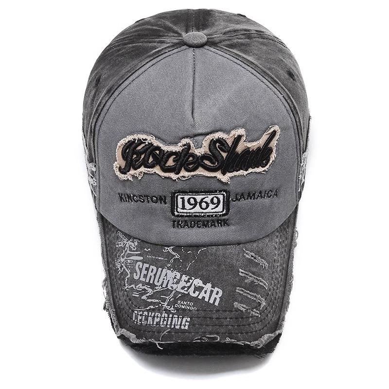 Шляпа Мужская и Женская Весна и Лето Рваный Край Ковбойская Шляпа Стирка Старая Бейсболка Уличная Солнцезащитная Рыбацкая Шляпа Тренд