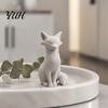 Artistic Home Styling Items 3D Printed Minimalist Fox Sculpture, Elegant Figurine, Matte Modern Sculpture Desktop Ornament for Living Room Entryway