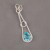 Sky Blue Topaz Gemstone 925 Sterling Silver Jewelry Handcrafted Pendant 1.78" PP-21-4