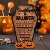 Halloween Advent Calendar Wooden Countdown To Christmas Decor Horror Ornaments Ghost Design for Indoor Home Party Decoration