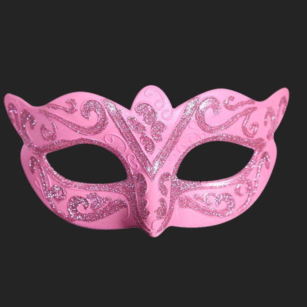 Plastic Halloween Masks Party Cosplay Props Venice Mask Personality Glitter Mask Women