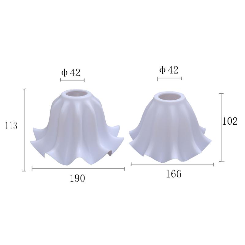1 шт. Сделай сам Настенный Ночной Ресторан Люстра Замена E27 Пластиковый Колокол Орхидея Абажур Подвесной Светильник Аксессуары Настольные Детали