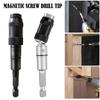 1/4" Magnetic Pivoting Screw Drill Tip Locking Bit Holder Quick Change Drive Guide Drill Hand Tool Screwdriver Extension Rod