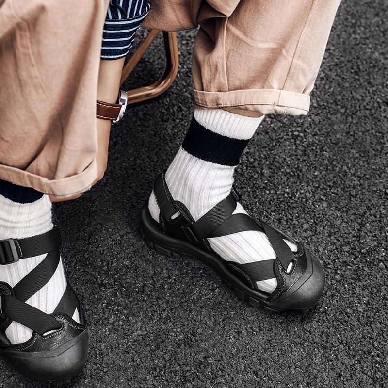 Summer Men's Casual Soft Sandals Comfortable Breathable Men's Walking Shoes Roman Non-slip Outdoor Beach Sandals Sneakers