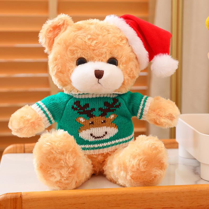 Плюшевая игрушка плюшевый мишка кукла-обнимашка кукла-медведь маленький медведь тряпичная кукла рождественское украшение подарок