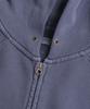 Beheavyer Distressed Glove Full Zip Parka Purple Navy