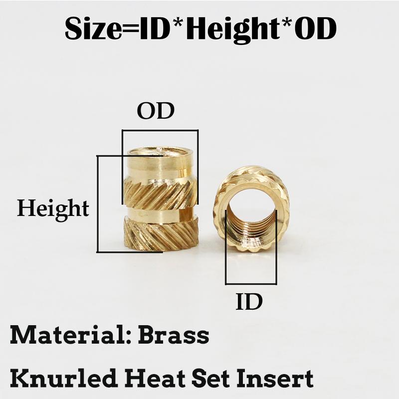 900/550Pcs M2 M3 M4 M5 M6 Threaded Inserts for 3D Printing Component Metric Brass Knurled Nuts Insert by Heat into Plastic Parts
