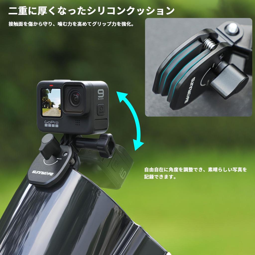 Insta360 Ace Pro Osmo Action 5 Pro Motorcycle Electric Car Windscreen Clip Sports Camera Mount Compatible with GoPro Action Pocket Insta360 GO