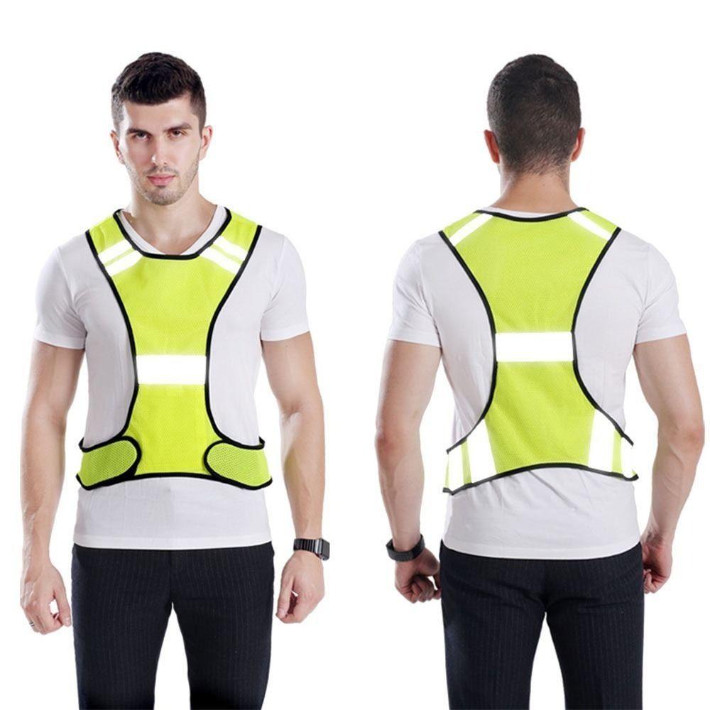 Elastic Webbing Night Riding Vests Polyester Reflective Safety Vest Lightweight Biking
