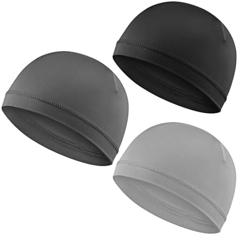 WY Lighting 3 шт. Шапки-бини с черепами Мягкие легкие 3D вышитые шапки-бини Влагоотводящие эластичные дышащие шлемы Общие