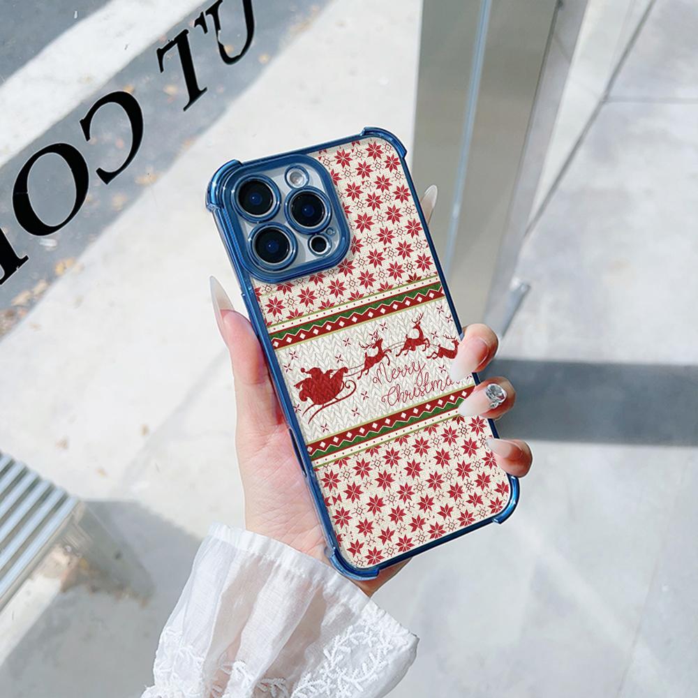 Чехлы для телефонов Ae112 Merry Christmas art из гальванизированного ТПУ для Xiaomi 11 Lite 5G Redmi Note 13 11 Pro 12C 9S 14C Huawei P40 с защитой на четыре угла
