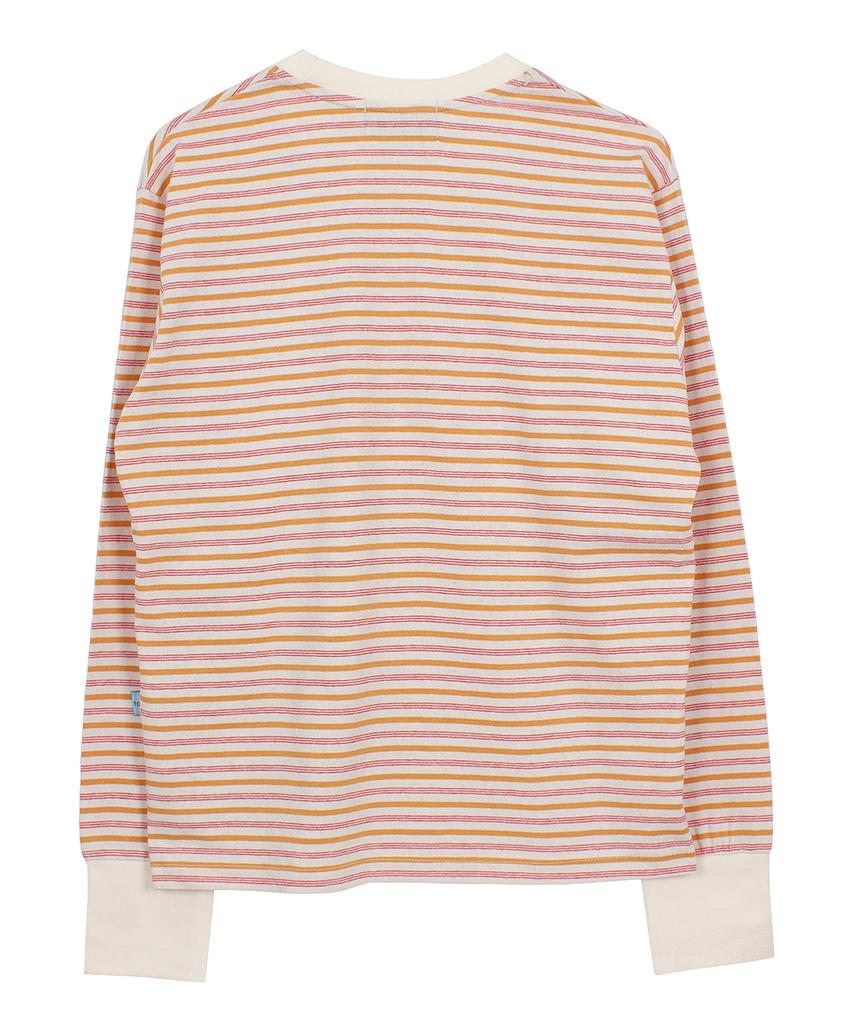 TOIEST Striped Long Sleeve T-Shirt Mustard
