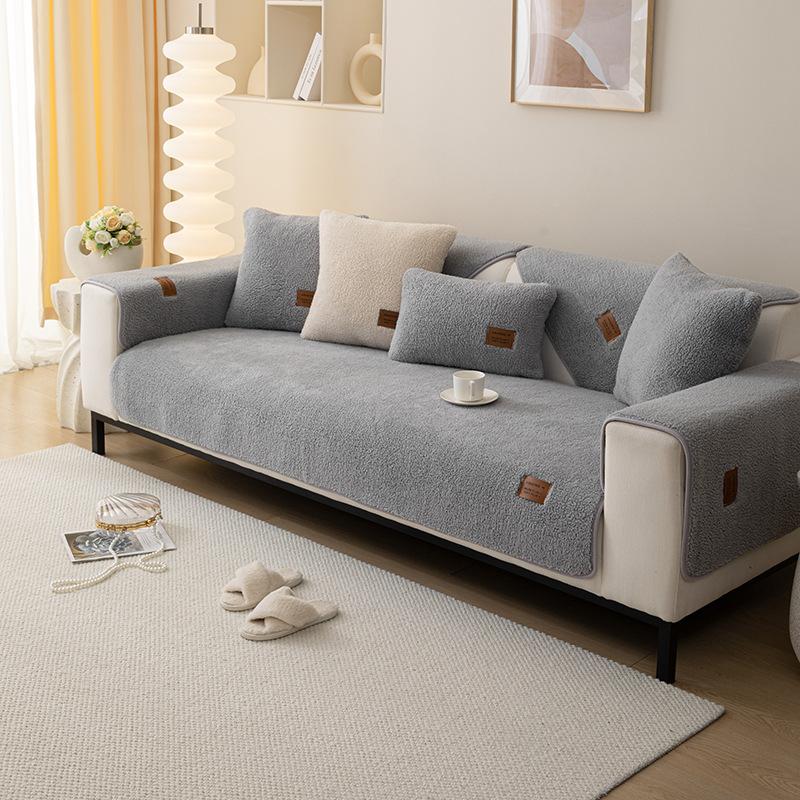 Подушка для дивана, современная подушка для сиденья, кровать и завтрак, нескользящий замшевый чехол для дивана, универсальный чехол для четырех сезонов, тканевая подушка