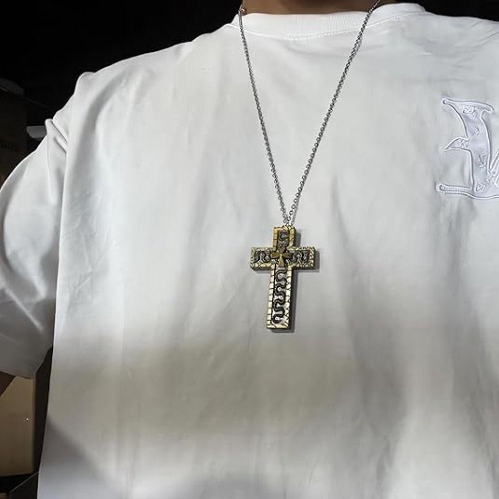 Открывающееся ожерелье-подвеска с цепочкой, с шармом-секретным отделением, ювелирное изделие, ожерелье с подвеской-крестом