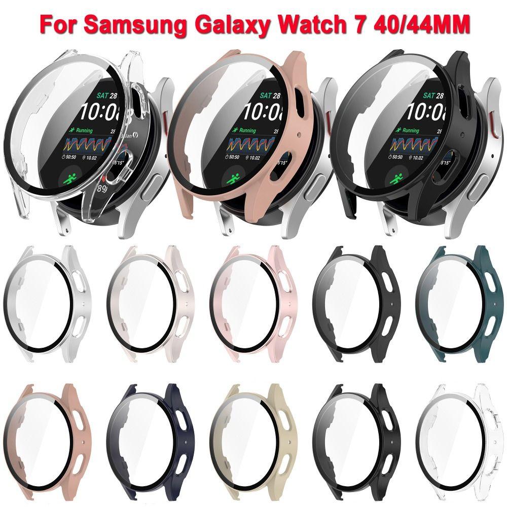 Защитный чехол с полным покрытием PC+Закаленное стекло для Samsung Galaxy Watch 7 40/44 мм
