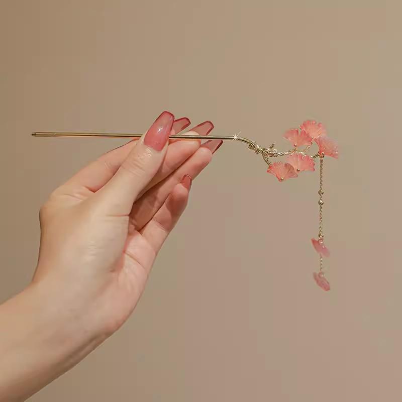 Винтажная заколка для волос в стиле ханьфу, женская, металлическая, с глазурью, вилка для волос, палочки для волос, шпилька, женские украшения, заколка для волос, аксессуары