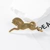 Fashionable Vintage Gold Silver Horse Brooch Man Women Alloy Running Horse Brooch Animal Suit Corsage Accessories