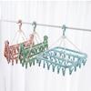 32 Folding Hanger with Multiple Clip Clothespins for Adults Children's Baby Sock Rack Household Drying Rack Windproof Drying Rack