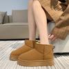 Classic Paragraph Winter Women Non-slip Short Plush Warm Snow Boots Casual Shoes New Suede Fur Ankle Boots Flats Platform