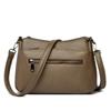 Винтажная простая женская сумка через плечо из высококачественной искусственной кожи, однотонная женская сумка через плечо, модная брендовая дизайнерская сумка