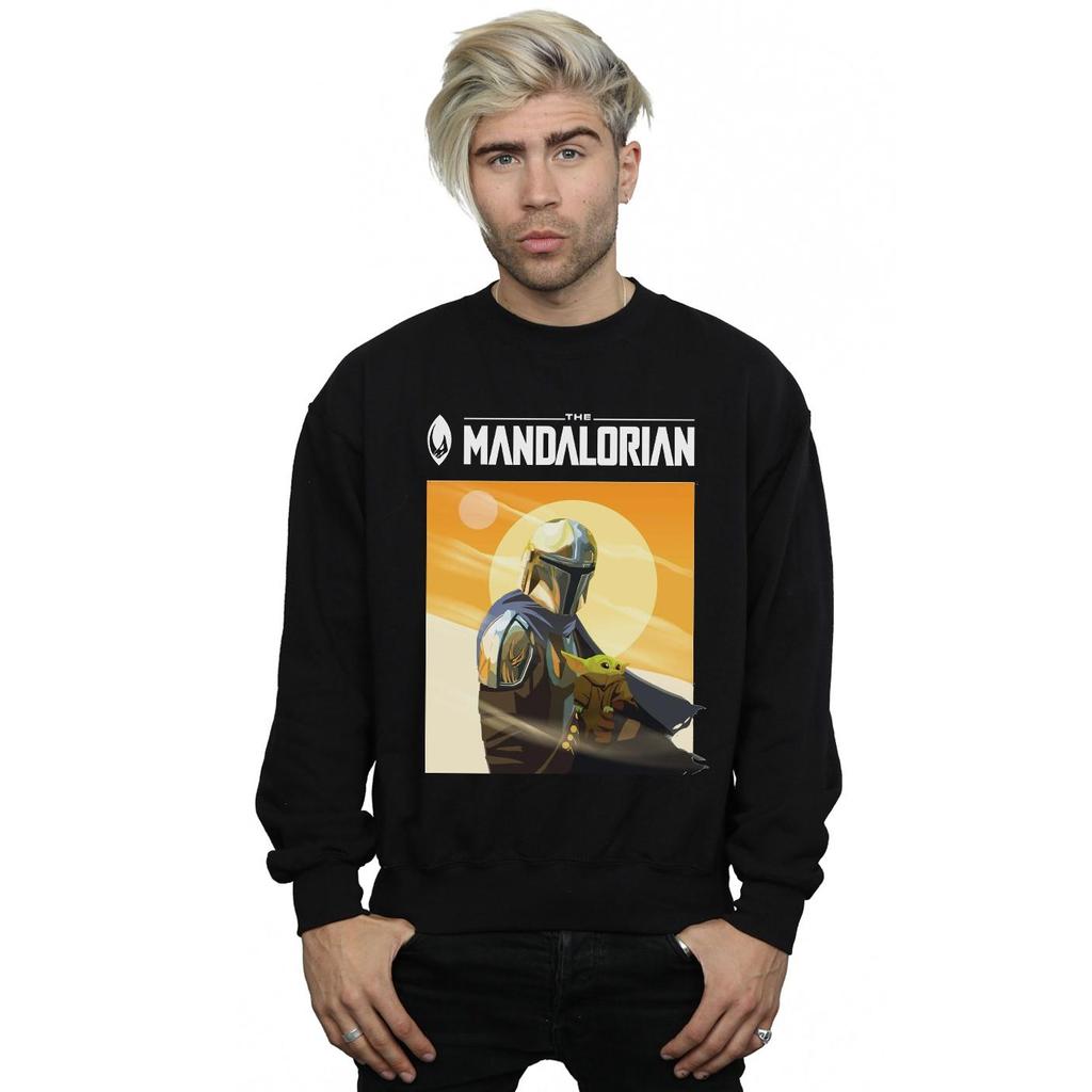 Star Wars Mens The Mandalorian The Child Two Moons Sweatshirt