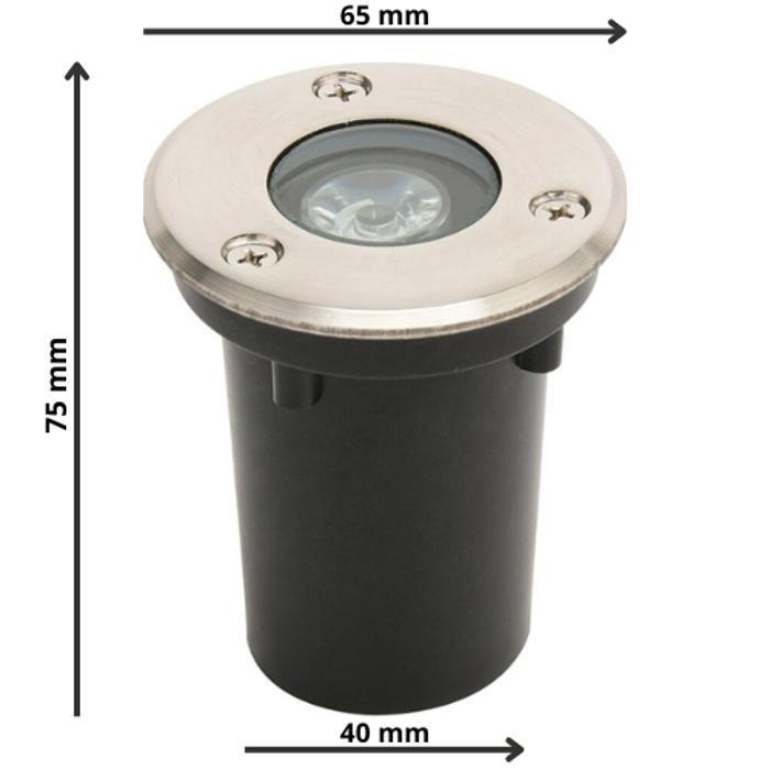 Lot de 5 Spots LED encastrables étanches 1W 100lm 4000K IP67