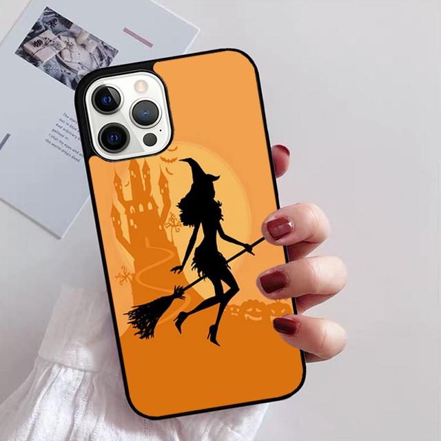 Чехол для телефона на Хэллоуин Лунная Ведьма Ужасы Для iPhone 17 Air 16 15 14 13 12 11 Pro Max Plus Max Чехол-оболочка coque