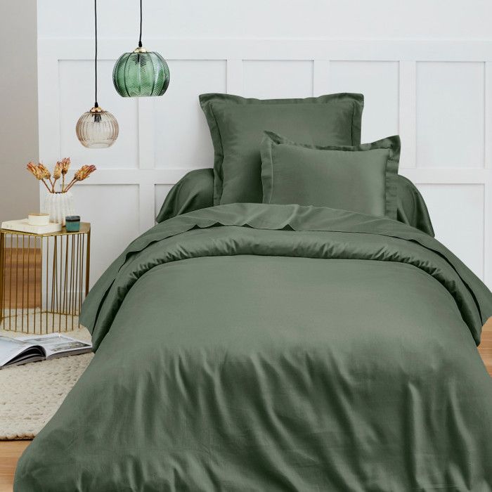 Housse de couette 140 x 200 cm "Prémium" pour lit 1 place - Prémium Romarin