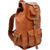 Мужской рюкзак из натуральной кожи в стиле ретро, ​​коричневая винтажная сумка для ноутбука, дорожный рюкзак
