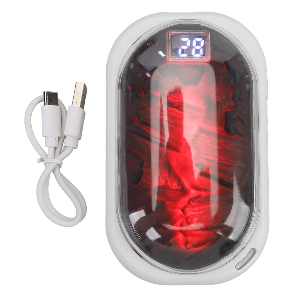 2 в 1 Грелка для рук Power Bank Динамический свет пламени 3 температурных режима 3600 мАч Перезаряжаемый