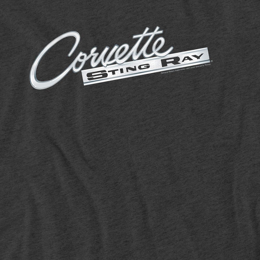 Chevrolet Unisex Adult Chrome Stingray Logo Heather T-Shirt