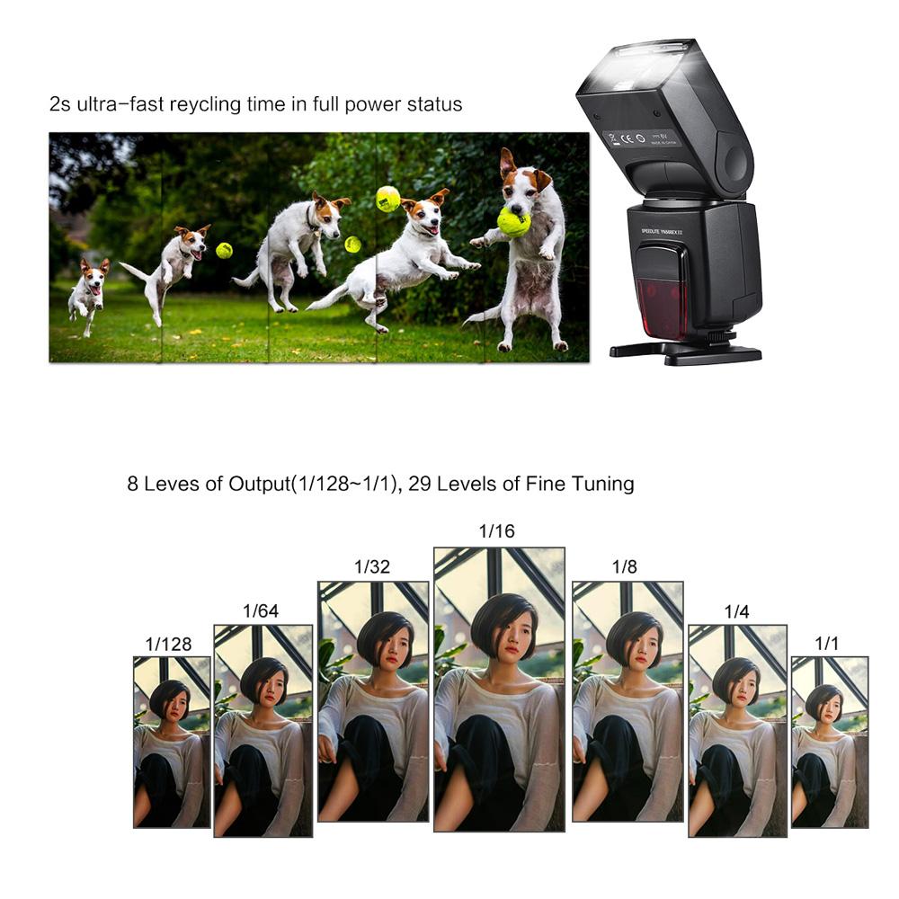 YN568EX III Беспроводная TTL Ведущая Ведомая Вспышка Спидлайт GN58 1 8000с Высокоскоростная Синхронизация Поддерживает Обновление Прошивки через USB