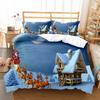 Christmas Cartoon Animation Digital Printing Bedding Four-Piece Set
