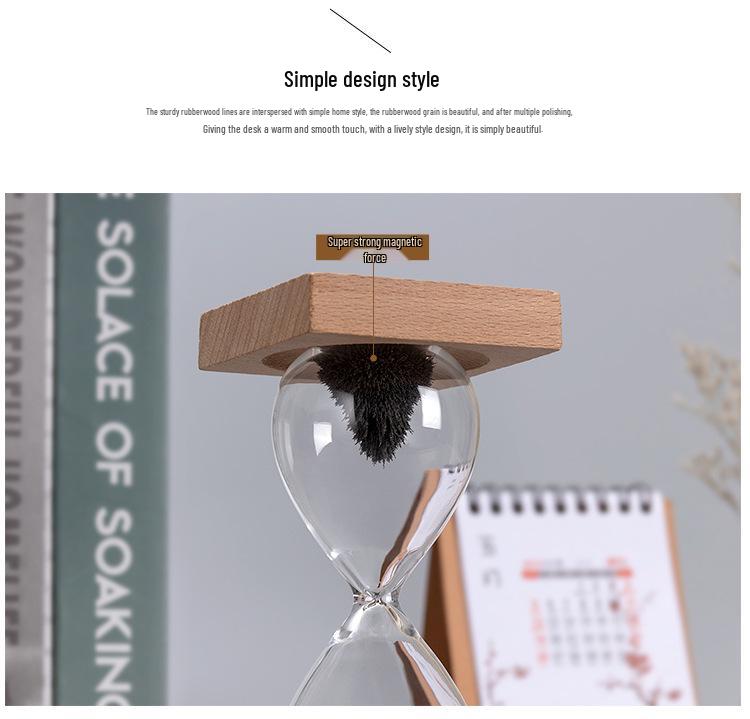 Magnetic Hourglass Quicksand Desktop Ornament - Creative Sandglass Timer Decoration