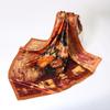 Women Fashion Square Vintage Print Satin Neckerchief Sun-Proof Scarf Scarves Shawl High Quality 1PC 90*90cm