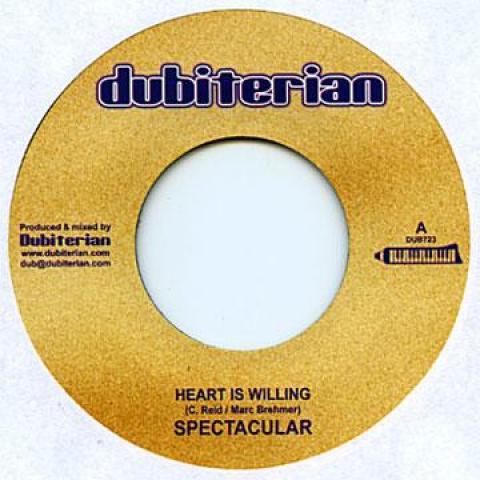 7-дюймовая пластинка SPECTACULAR / RAS MAC BEAN - Heart Is Willing / Trodding DUB723 Dubiterian 2012 Европа Регги, Ска и Даб