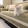 Роскошная французская кремовая диванная подушка Four Season Universal Chenille Couch Cover For Living Room, эркерная накладка на Г-образный диван, декор