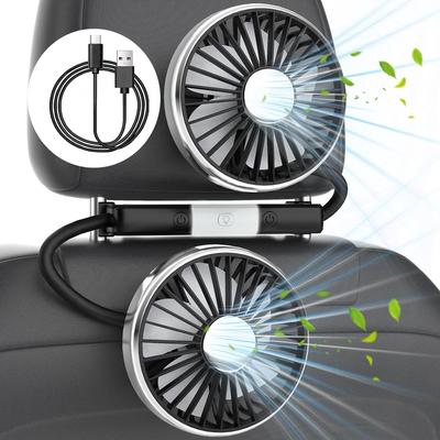 (Спецификации отдельных переключателей) Автомобильный вентилятор, USB-вентилятор, Двухголовый автомобильный вентилятор, Использование на заднем сиденье, Вентилятор