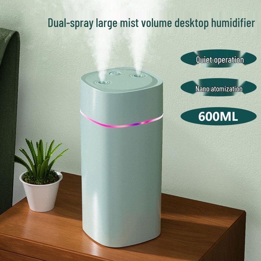 Silent Double-Spray Humidifier & Air Purifier with Large Mist Volume and Aromatherapy