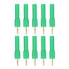 10 шт. Разъем типа «банан» 2 мм штекер на 4 мм гнездо адаптер Позолоченная латунь 30 В зеленый