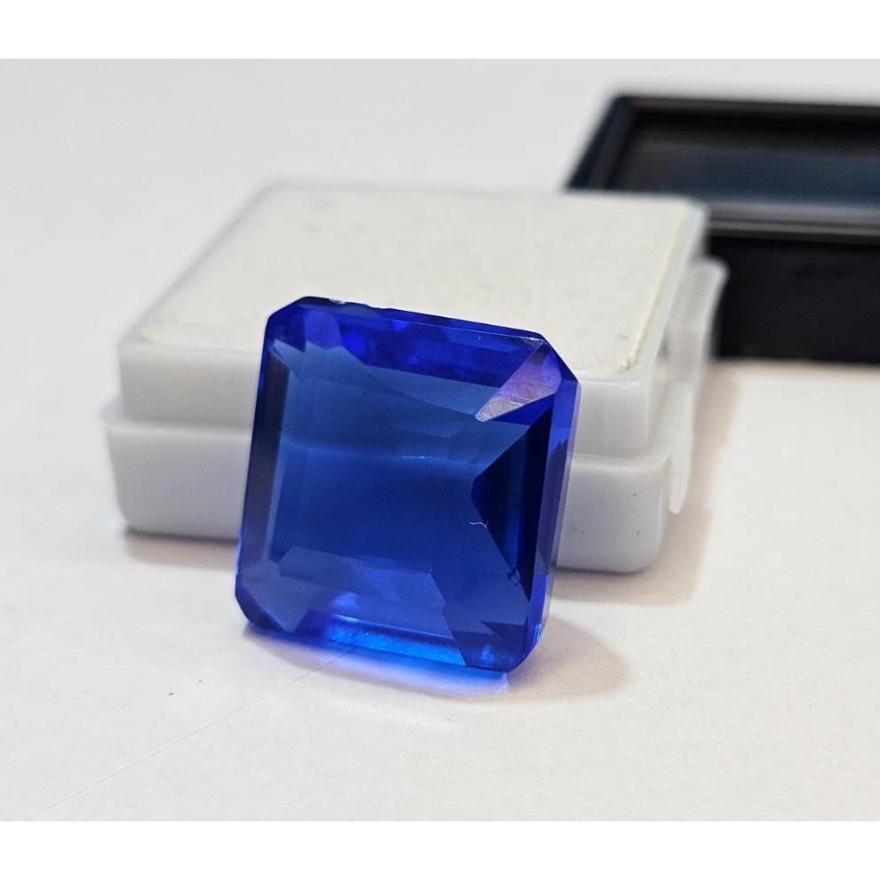 Natural Blue Sapphire 19-20 Ct Square Cut Certified Beautiful Loose Gemstone