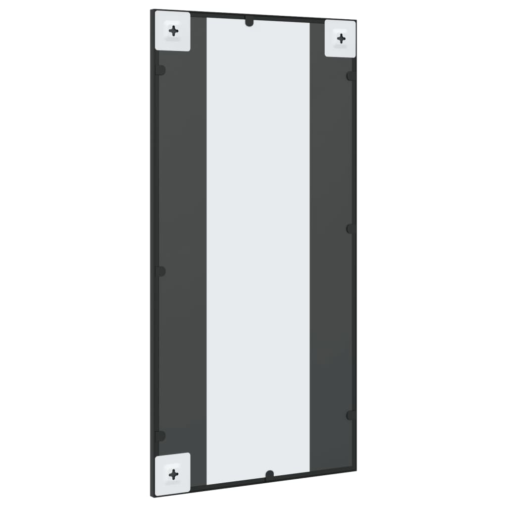 Wall Mirror Black 40x80 cm Rectangular Iron