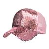 WUUISDNX Fashionable Sequins Shiny Messy Bun Snap Back Hat for Women Light-Weight Polyester UV Protection Sun Caps Sporty Style, Blue