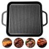 11-дюймовая чугунная сковорода-гриль, двусторонняя, квадратная, плоская, для газовой плиты, духовки или открытого огня для кемпинга, жарки